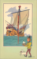 Vlaamse Barge XVe Eeuw Prent Kuifje Zien En Weten - Tintin