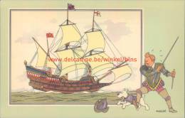 Golden Hind Drake 1575 Prent Kuifje Zien En Weten - Tintin