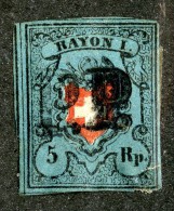 9947  Switzerland 1850 Zumstein #15 II (o)  Michel #7 II Repaired Bottom Right Corner - 1843-1852 Federal & Cantonal Stamps