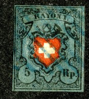 9949  Switzerland 1850 Zumstein #15 II (o)  Michel #7 II - 1843-1852 Timbres Cantonaux Et  Fédéraux