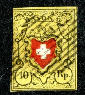 9953  Switzerland 1850 Zumstein #16 II (o)  Michel #8 II - 1843-1852 Federal & Cantonal Stamps