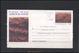 AUSTRALIA Aerogramme Bedarfsbrief AU 019 Air Mail Mountains Rocks - Aerograms