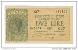 2 LIRE ITALIA LAUREATA 1944 LUOGOTENENZA VENTURA SIMONESCHI GIOVINCO FDS LOTTO 1338 - Italia – 2 Lire