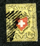 9957  Switzerland 1850 Zumstein #16 II (o)  Michel #8 II - 1843-1852 Federale & Kantonnale Postzegels