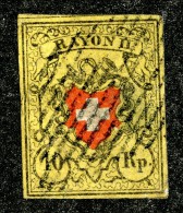 9958  Switzerland 1850 Zumstein #16 II (o)  Michel #8 II - 1843-1852 Timbres Cantonaux Et  Fédéraux