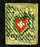 9963  Switzerland 1850 Zumstein #16 II (o)  Michel #8 II - 1843-1852 Federale & Kantonnale Postzegels