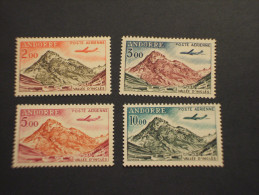ANDORRA - PA. 1961/4 VEDUTA 4 Valori - NUOVI(++) - Airmail