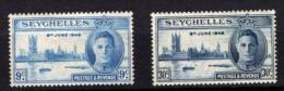 Seychelles, 1946, SG 150 - 151, Mint Hinged - Seychellen (...-1976)