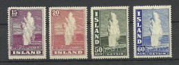 ISLAND 1938/1943 Michel 193 - 194 & 228 - 229 * - Unused Stamps