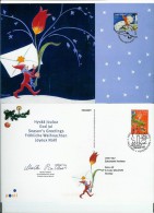 Finland 2004 Christmas Greetings From Filately With Two Stamps  Mi 1725-1726, Card - Cartas & Documentos