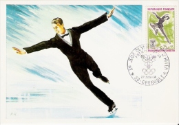 Carte Patinage Artistique Premier Jour JO Grenooble 1968 - Eiskunstlauf