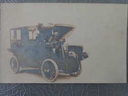 CARTE PHOTO  ANCIEN TAXI AUTOMOBILE VOITURE VERS 1900 - Taxis & Fiacres