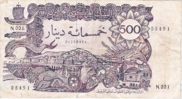 BILLETE DE ARGELIA DE 500 DINARS DEL AÑO 1970 (BANKNOTE) - Algerije