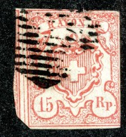 9980  Switzerland 1852 Zumstein #20  (o)  Michel #12 - 1843-1852 Timbres Cantonaux Et  Fédéraux
