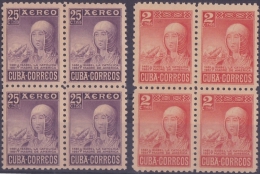 1952-246 CUBA. REPUBLICA. 1952. Ed.476-77. ISABEL LA CATOLICA ORIGINAL GUM. - Ungebraucht