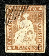 9983  Switzerland 1854 Zumstein #22Aa  (o)  Michel #13 Ia (cat.1500.€) - Used Stamps