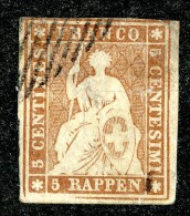 9983  Switzerland 1854 Zumstein #22Aa  (o)  Michel #13 Ia (cat.1500.€) - Gebraucht