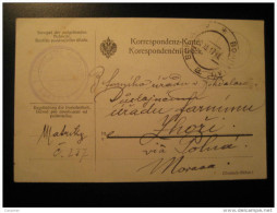BOHDALAU BOHDALOV 1917 T Zhori Via Polna Morava Moravia Church Religion Cancel Card Bohemia Moravia Czech Czechoslovakia - ...-1918 Prephilately
