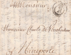 France 1716 Entier Bordeaux Grande Poste Lenain No. 3 Pour Nieuwpoort Flandres Belgique (o63) - 1701-1800: Precursores XVIII