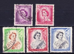 NOUVELLE-ZELANDE 1954-57 YT N° 333 à 337 Obl. - Used Stamps