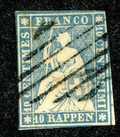 9986  Switzerland 1854 Zumstein #23Aa  (o)  Michel #14 Ia - Used Stamps