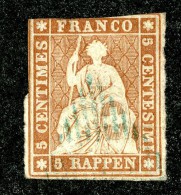 9994  Switzerland 1854 Zumstein #22A  (o)  Michel #13 Ib - Gebruikt