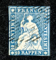 9996  Switzerland 1854 Zumstein #23A  (o)  Michel #14 I B - Used Stamps