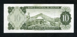 BILLETES BOLIVIANOS 1962;  “10 PESOS BOLIVIANOS” - NUEVA MONEDA. - Bolivië