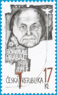 Czech Rep. / Stamps (2014) 0802: Bohumil Hrabal (1914-1997) Writer "Closely Watched Trains"; Painter: Martina Richterova - Unused Stamps