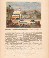 1897 - Gravure Sur Bois - Concours De Locomotives Tenu à Liverpool Au Mois D'octobre 1829 - FRANCO DE PORT - Spoorweg