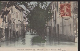 CPA:Sorgues:Inondations 9/11/07:Rue Des Remparts - Sorgues