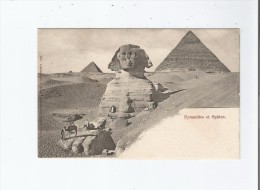 EGYPT 220 PYRAMIDES ET SPHINX 1902 (CORRESPONDANCE CARTE ET TIMBRE PYRAMIDES ET SPHINX) - Piramiden