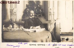 CARTE PHOTO : EDMOND ROSTAND POETE ECRIVAIN DRAMATURGE ROMANCIER LITTERATURE HOMME DE LETTRE 1900 - Ecrivains