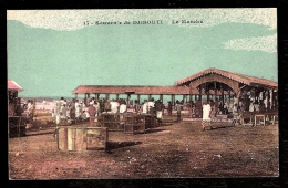 Delcampe - CPA ANCIENNE-AFRIQUE- SOMALIE- SOUVENIR DE DJIBOUTI- LE MARCHÉ EN GROS PLAN- BELLE ANIMATION - Somalia