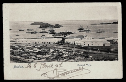 CPA PRECURSEUR- AFRIQUE- MAALLAH- VUE GENERALE DU PORT EN 1900- NOMBREUX BATEAUX - Somalië