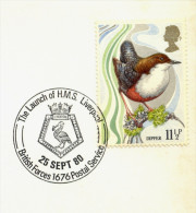 PELICANS-COAT OF ARMS-HMS LIVERPOOL-SPECIAL POSTMARK ON COVER-BIRDS-GB-1980-SCARCE-BX1-170 - Pélicans