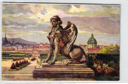 Wien - Belvedere - Sphinx - Künstlerkarte - Belvédère
