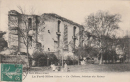 LA FERTE-MILLON AISNE 02   CPA   LE CHATEAU  INTERUER DES RUINES . - Autres & Non Classés