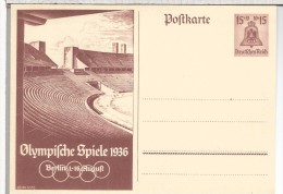 ALEMANIA REICH ENTERO POSTAL JUEGOS OLIMPICOS DE BERLIN 1936 ESTADIO OLIMPICO - Summer 1936: Berlin