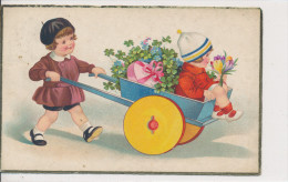 BAUMGARTEN?, LITTLE CHILDREN, WHEELBARROW OF FLOWERS, Near EX Cond. Litho PC, Used,  1934, UNSIGNED - Baumgarten, F.