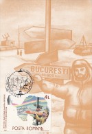 39538- ROMANIAN PARTICIPATION IN RUSSIAN ANTARCTIC EXPEDITION, BASE, MAXIMUM CARD, 1992, ROMANIA - Antarctische Expedities