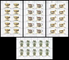 SALE!!! RARE!!! RUSSIA RUSIA RUSSIE RUSSLAND 2004 Silverware Of The XIX-XX Centuries 4 Sheetlets MiNr 1212-15 CV=45€ ** - Hojas Completas