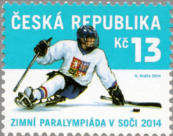 Czech Rep. / Stamps (2014) 0798: Winter Paralympic Games In Sochi 2014 (skiing; Skier); Painter: Krystof Krejca - Unused Stamps