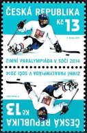 Czech Rep. / Stamps (2014) 0798 (2x) Ss1: Winter Paralympic Games In Sochi 2014 (skiing; Skier); Painter: Krystof Krejca - Neufs