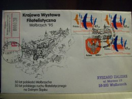 Poland Registered Cover With Special Registered Label Philatelic Exhibition Walbrzych 95 (Sonder R-Zettel) - Storia Postale