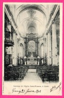 Condé - Intérieur De L'Église Saint Wasnon - Éditeur F. DESCAMPS à Condé - 1902 - Conde Sur Escaut