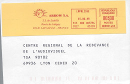 FRANCE LAPALISSE 1999 EMA Machine HBA Soleil Por Porcin Cochon Enveloppe Raccourcie - Sin Clasificación