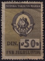 1965 Yugoslavia - Judaical Revenue Stamp - MNH - 50 Din - Service