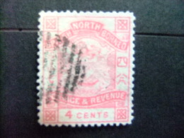 BORNEO DEL NORTE NORTH BORNEO BORNÉO DU NORD 1889 ARMOIRIES Yvert Nº 38 - Noord Borneo (...-1963)