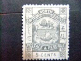 BORNEO DEL NORTE NORTH BORNEO BORNÉO DU NORD 1889 ARMOIRIES Yvert Nº 39 * MH - North Borneo (...-1963)